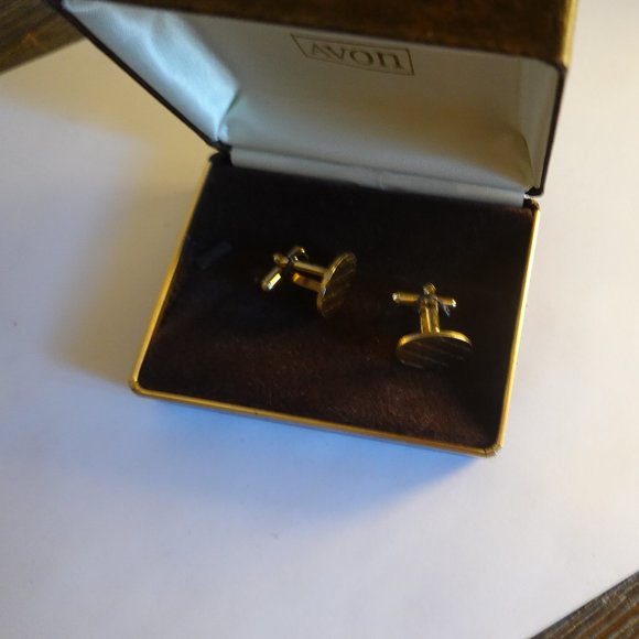 Vintage 70s Gold Plated Cufflinks - Picture 1 of 3